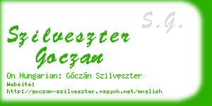 szilveszter goczan business card